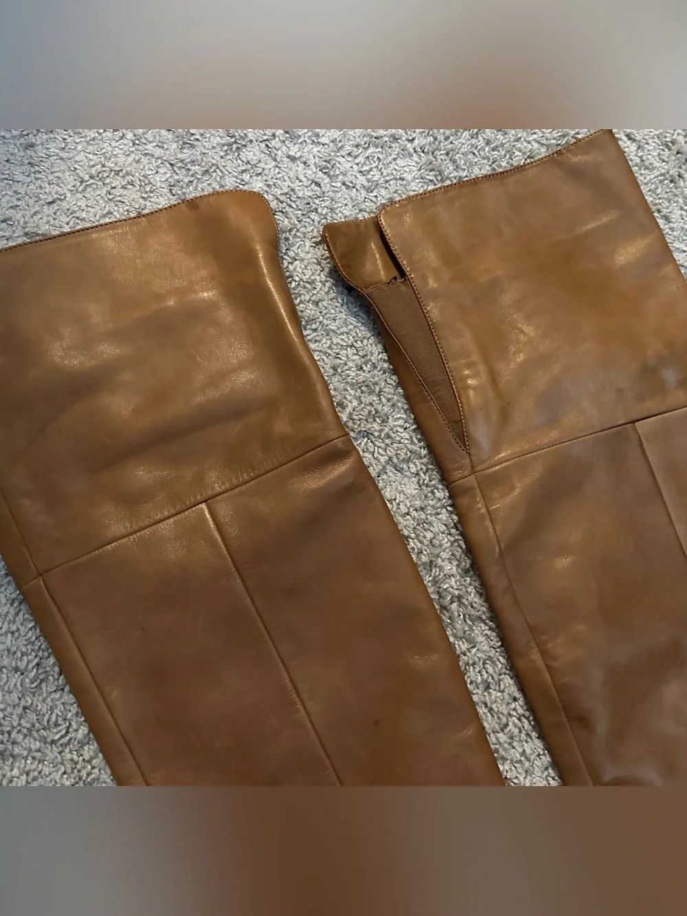 Aldo Tan Over-the-Knee Leather Boots Indie Sleaze Western Coastal Cowgirl Fall